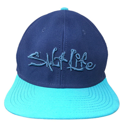 Salt Life Men's Fitted Hat Blue Size S/M Embroidered Logo 100% Polyester