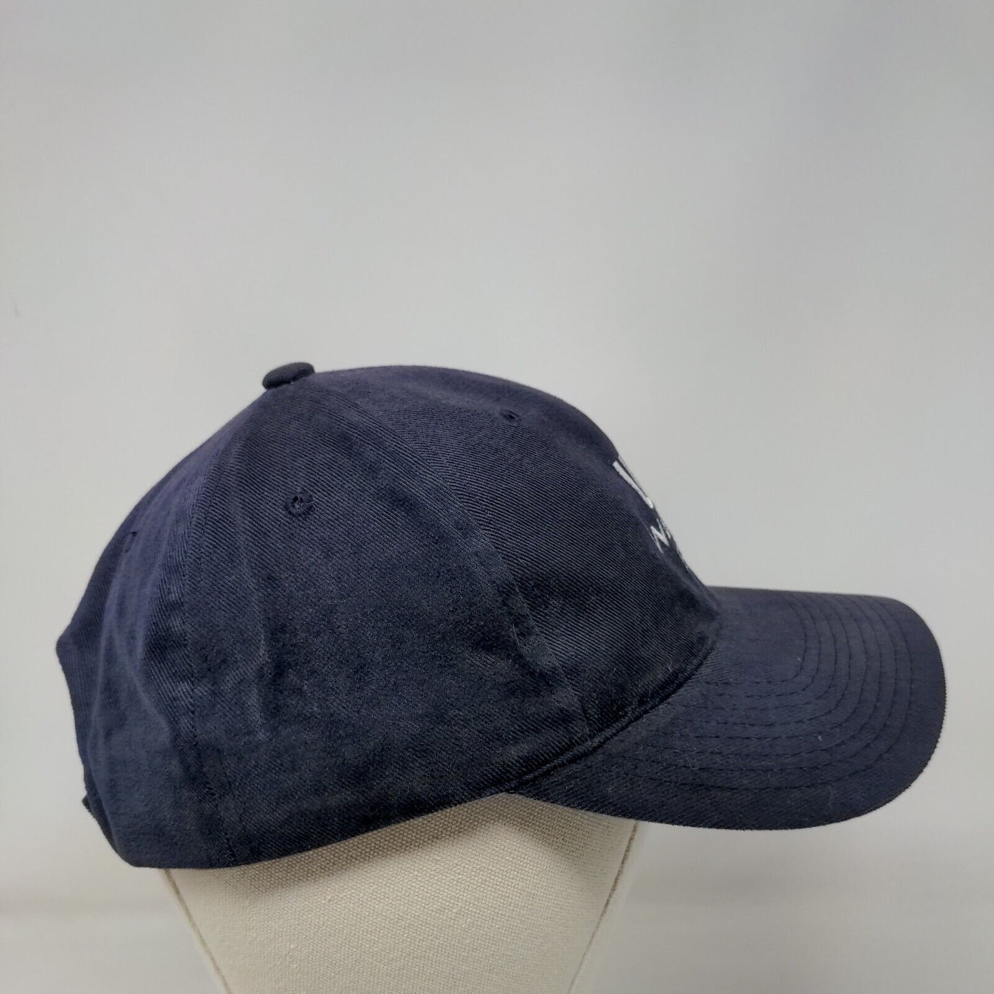 Warren Bank Strapback Hat Blue OSFA Adjustable Embroidered Cotton Yupoong