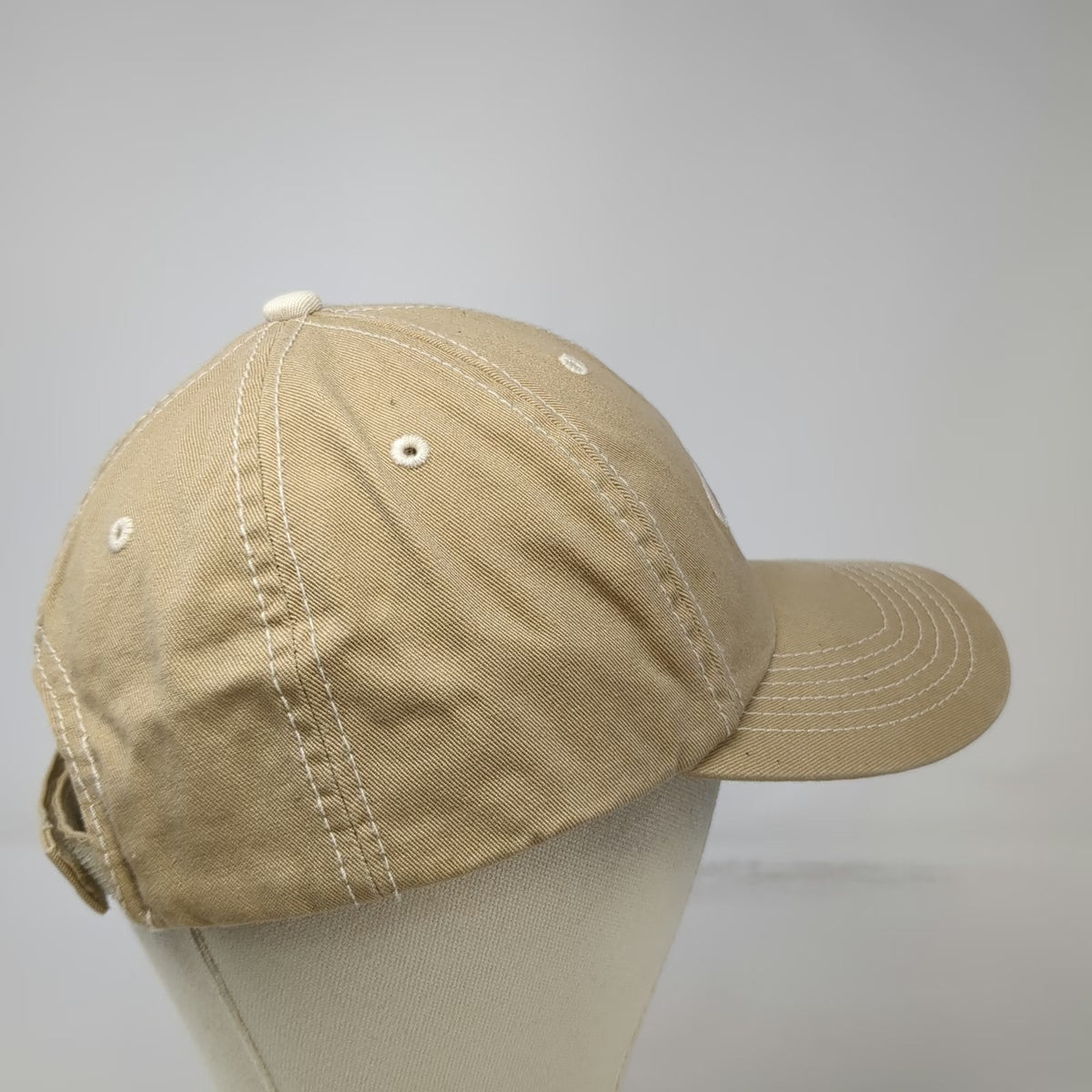 Greg Norman Baseball Cap Beige One Size Shark Logo Cotton Contrast Stitching Hat
