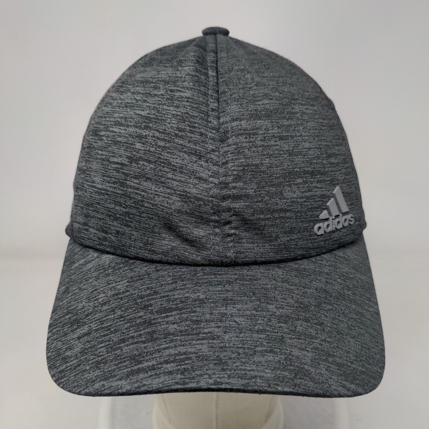 Adidas Strapback Hat Gray One Size Adjustable Climalite Vented Holes 6 Panel