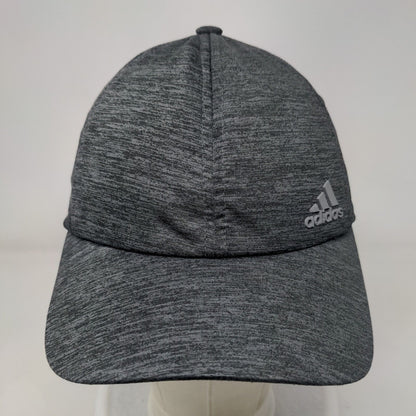 Adidas Strapback Hat Gray One Size Adjustable Climalite Vented Holes 6 Panel