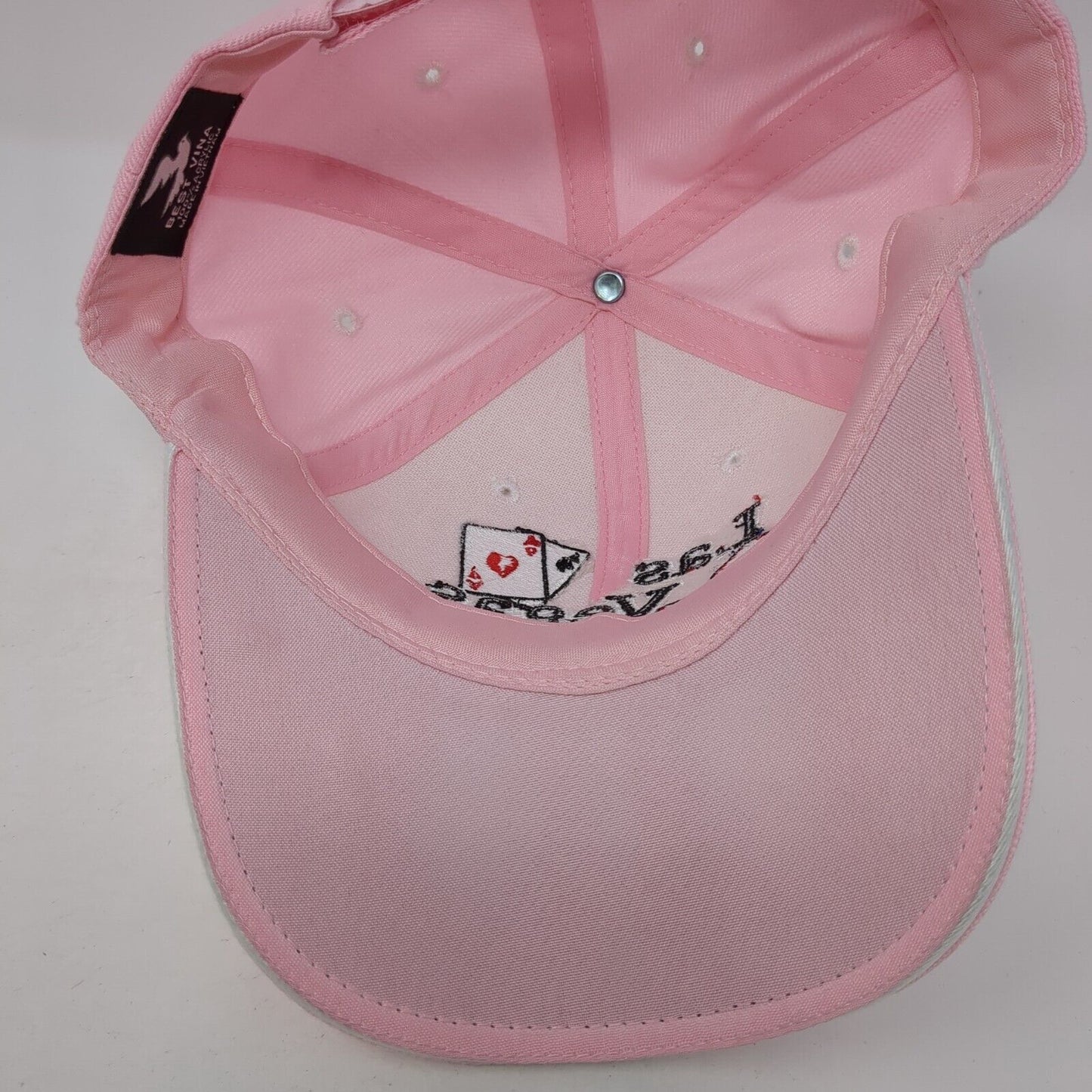 Las Vegas Nevada Strapback Hat Pink One Size Adjustable Embroidered Best Vina
