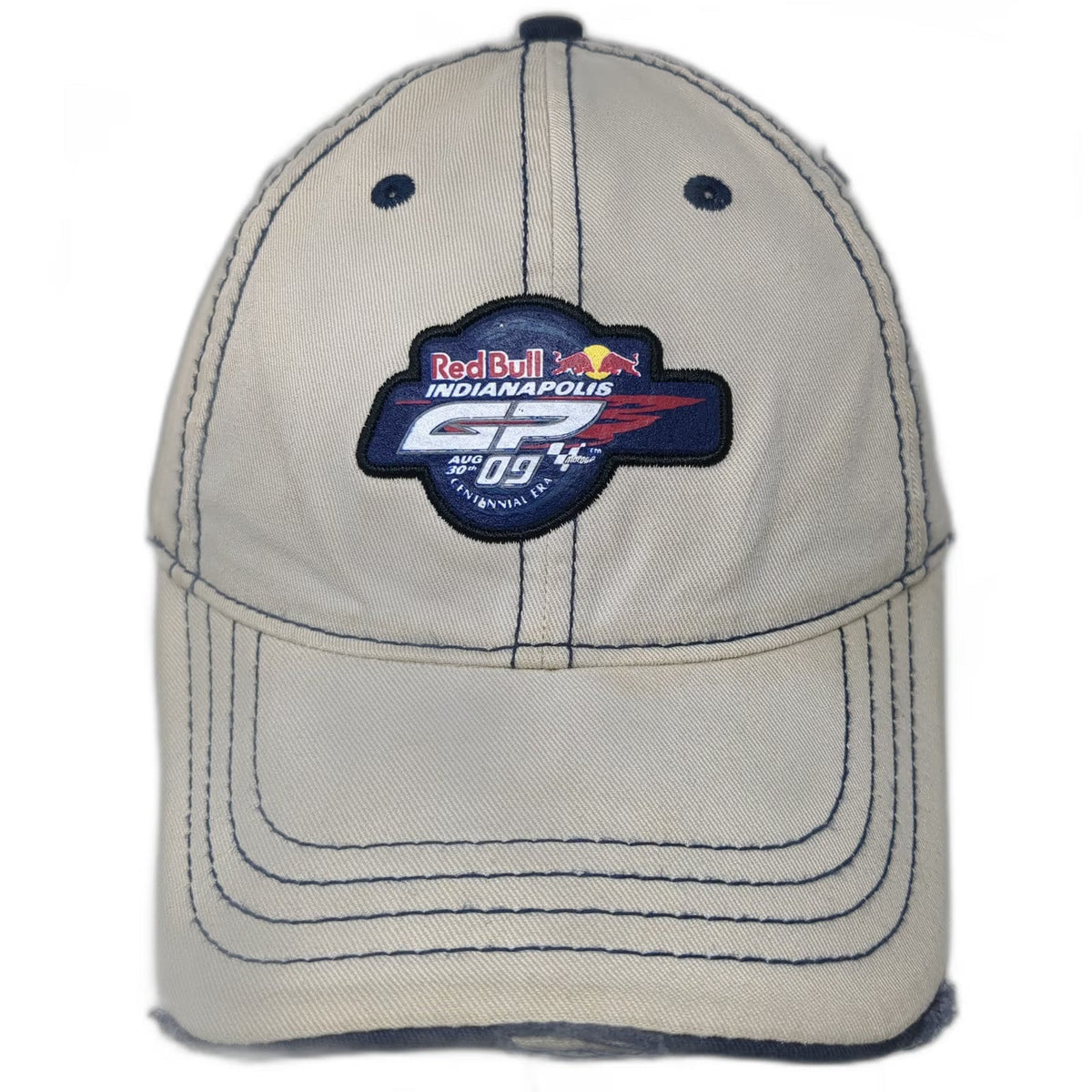 Baseball Cap Beige Blue One Size GP 09 MotoGP Centennial IMS Motor Speedway Hat