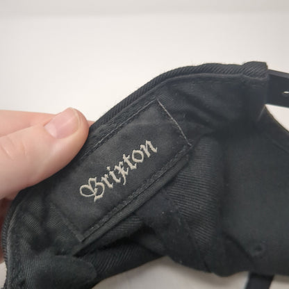 Brixton Supply Tademark Snapback Hat Black One Size Adjustable Embroidered
