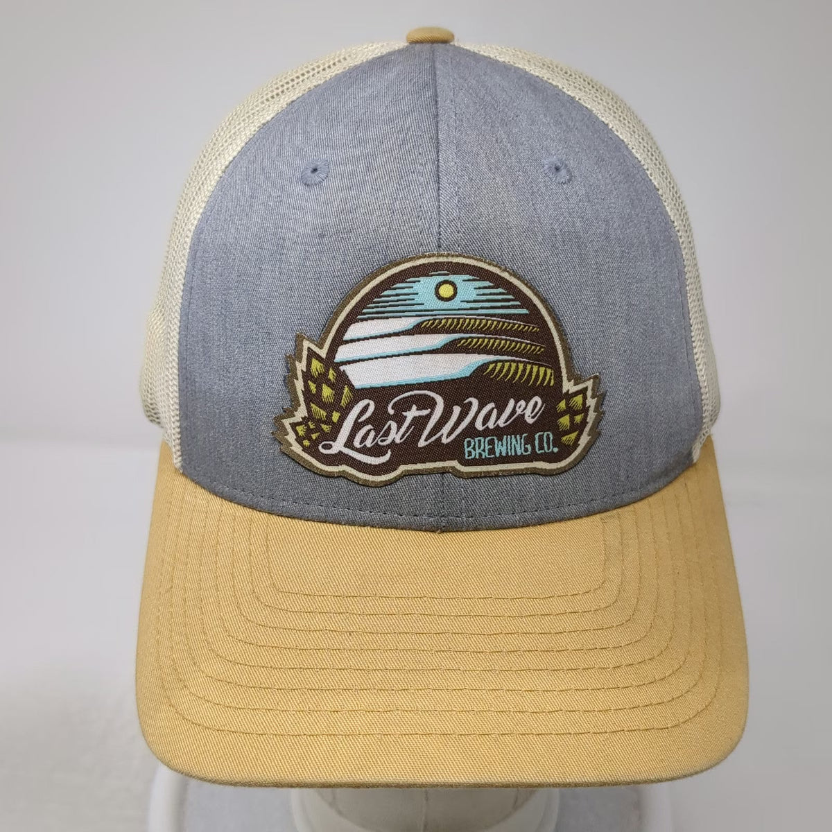 Richardson Trucker Hat Gray L Last Wave Brewing Co Point Pleasant Beach NJ