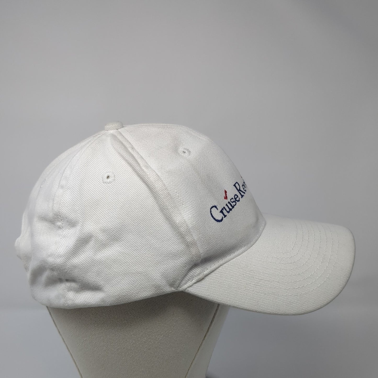 Cruise Reviews.com Baseball Cap White One Size Adjustable Embroidered Otto