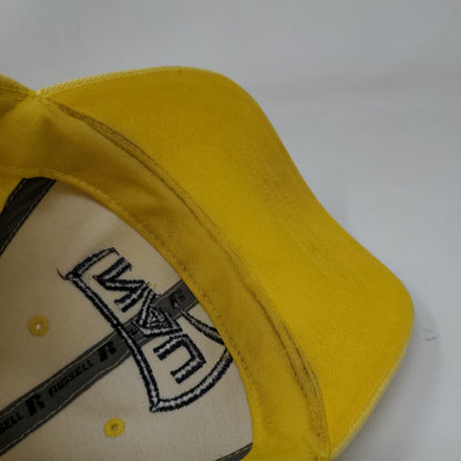 NAU Jacks Strapback Hat Yellow OSFA Adjustable Embroidered Russell