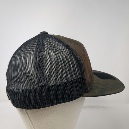 Otto Trucker Hat Black OSFM Copper Cloud Rain Gutters Mesh Snapback Flat Bill