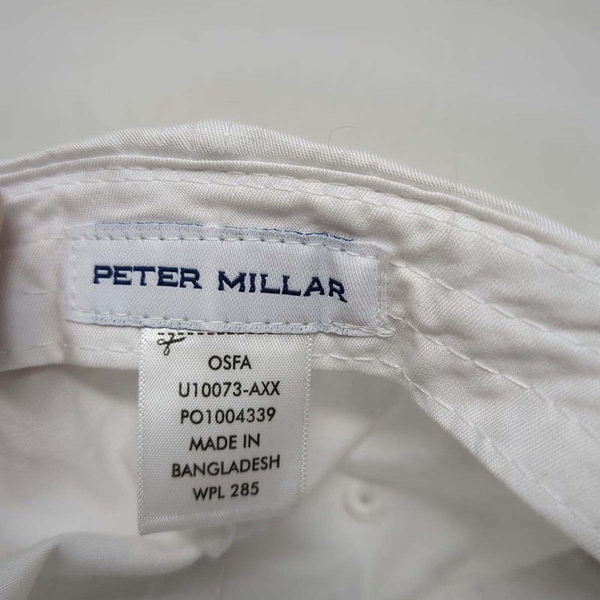 Peter Millar Baseball Cap White One Size 126th US Open Shinnecock Hills USGA Hat