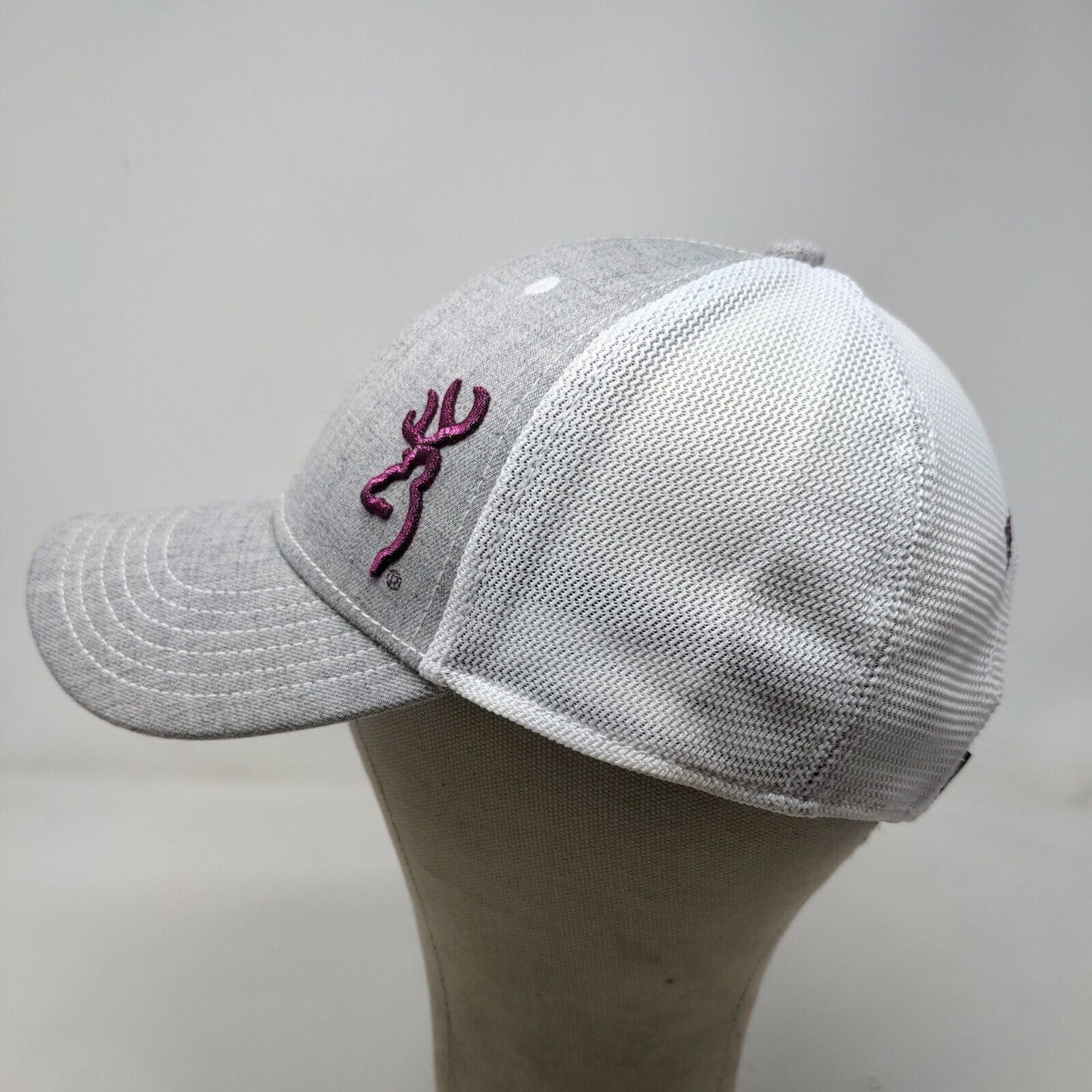 Browning Women's Strapback Mesh Back Hat Gray OSFM Embroidered Logo