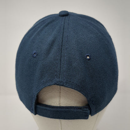 NY Strapback Hat Blue One Size Adjustable Embroidered 6 Panel Outdoor