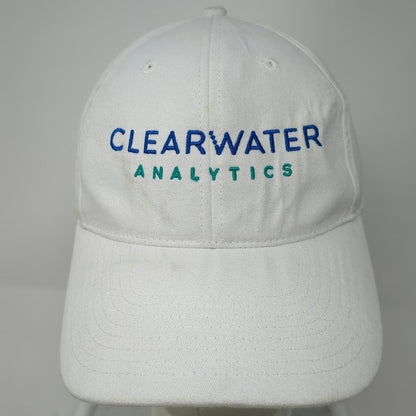 Hit Baseball Cap White One Size Clearwater Analytics Logo Strapback Hat Cotton