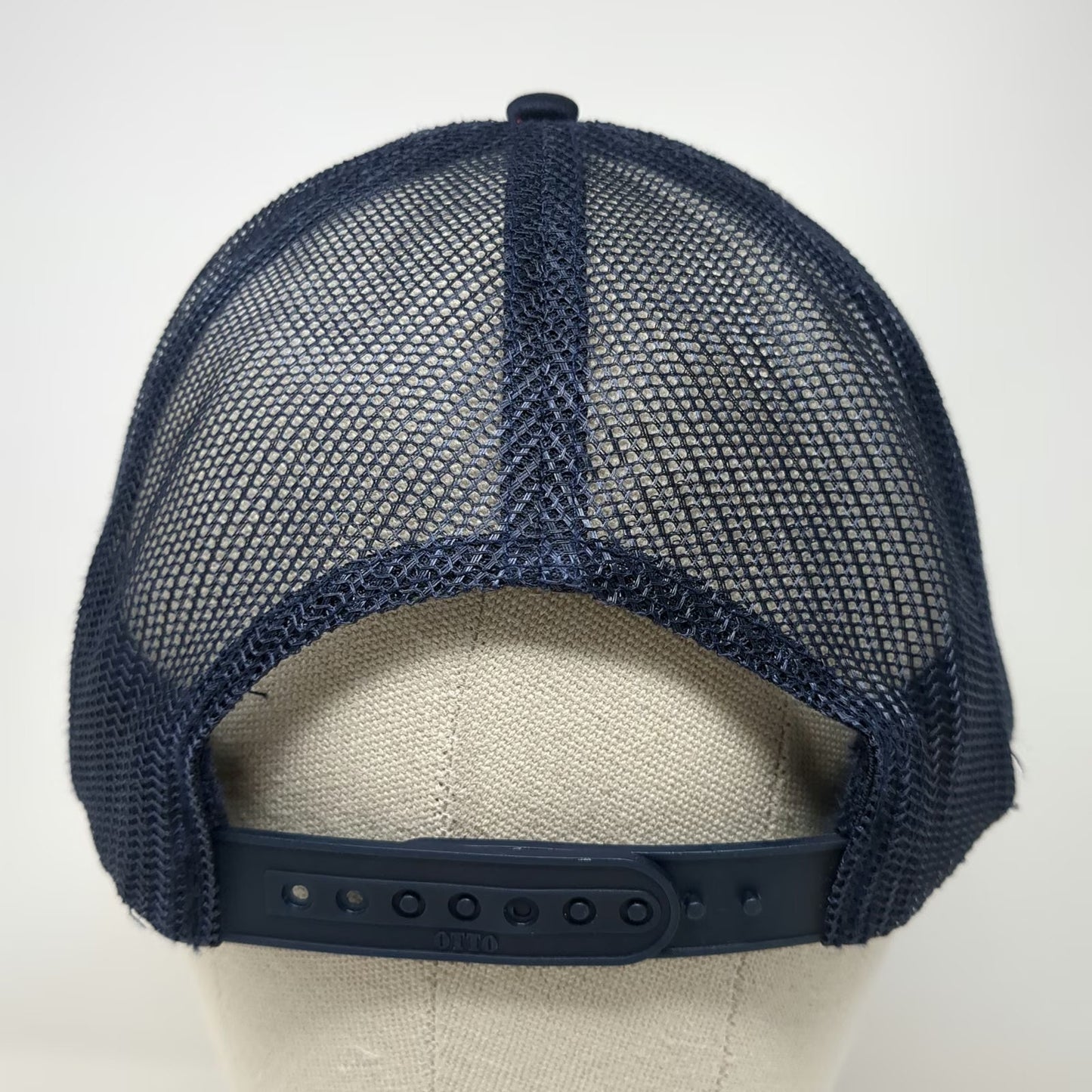 OTTO Trucker Hat Blue White One Size AXID Graphic Foam Mesh Snapback Polyester