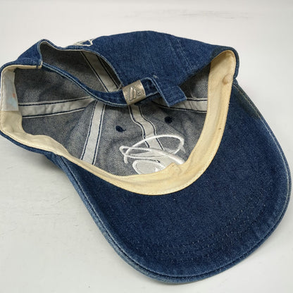 Starter Baseball Cap Blue One Size Denim C Logo Star Classic Slideback Hat Adj