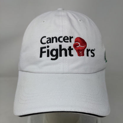 Cancer Fighters Strapback Hat White One Size Adjustable Embroidered 6 Panel