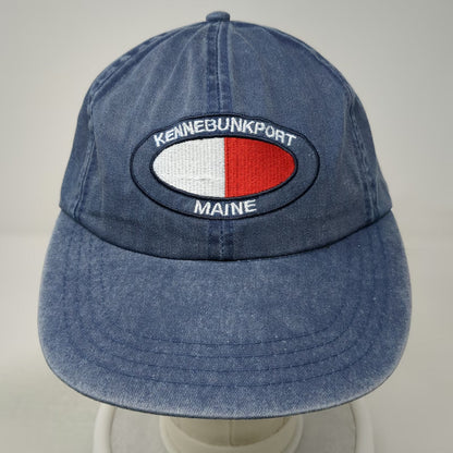 J-Hats Kennebunkport Maine Blue One Size Baseball Cap Slideback Cotton Logo Hat