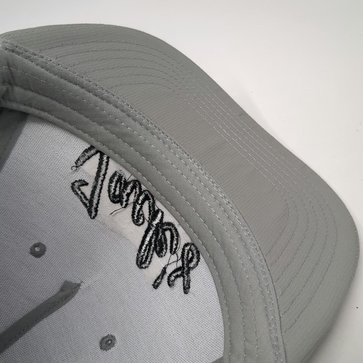 Cap America 5 Panel Gray One Size Hat Jacks Classic Embroidery Black Rope