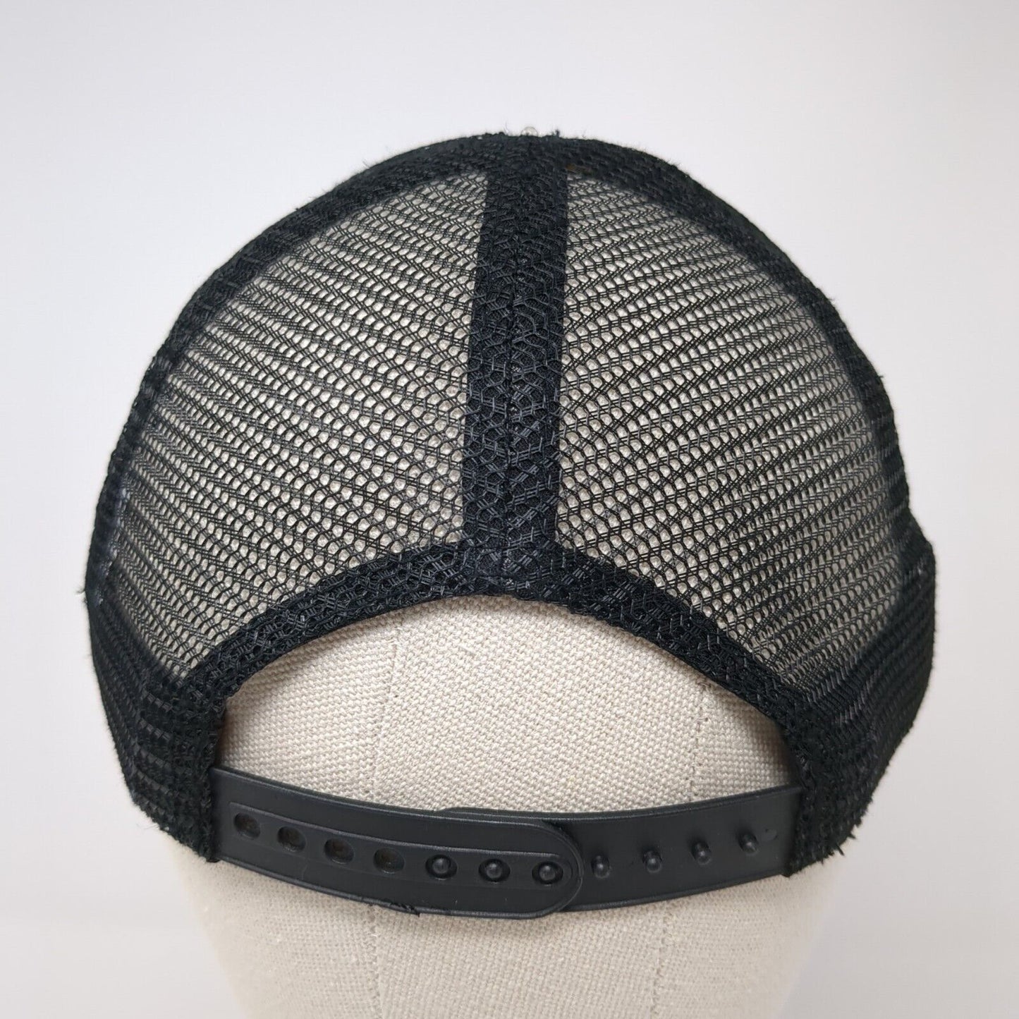 Peace Love Music Snapback Trucker Hat Black Youth 5-10 Years Mesh Back