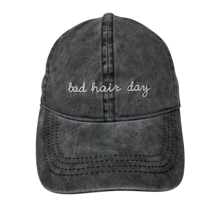 Bad Hair Day Slideback Hat Gray OSFM Adjustable Solid David And Young