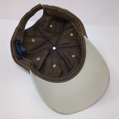 Port Authority Strapback Hat Brown One Size Adjustable 6 Panel Blank