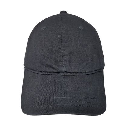 Unbranded Slideback Hat Black One Size Adjustable Vented Holes Blank Cotton