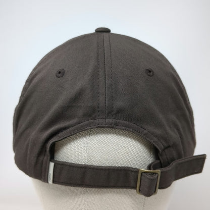 Vuori Baseball Cap Brown One Size Adjustable Slideback Hat V Logo Cotton Blend