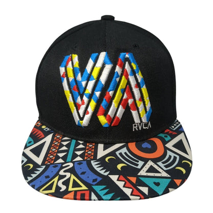 VA RVCA Snapback Hat Multicolor One Size Adjustable Embroidered Colorful