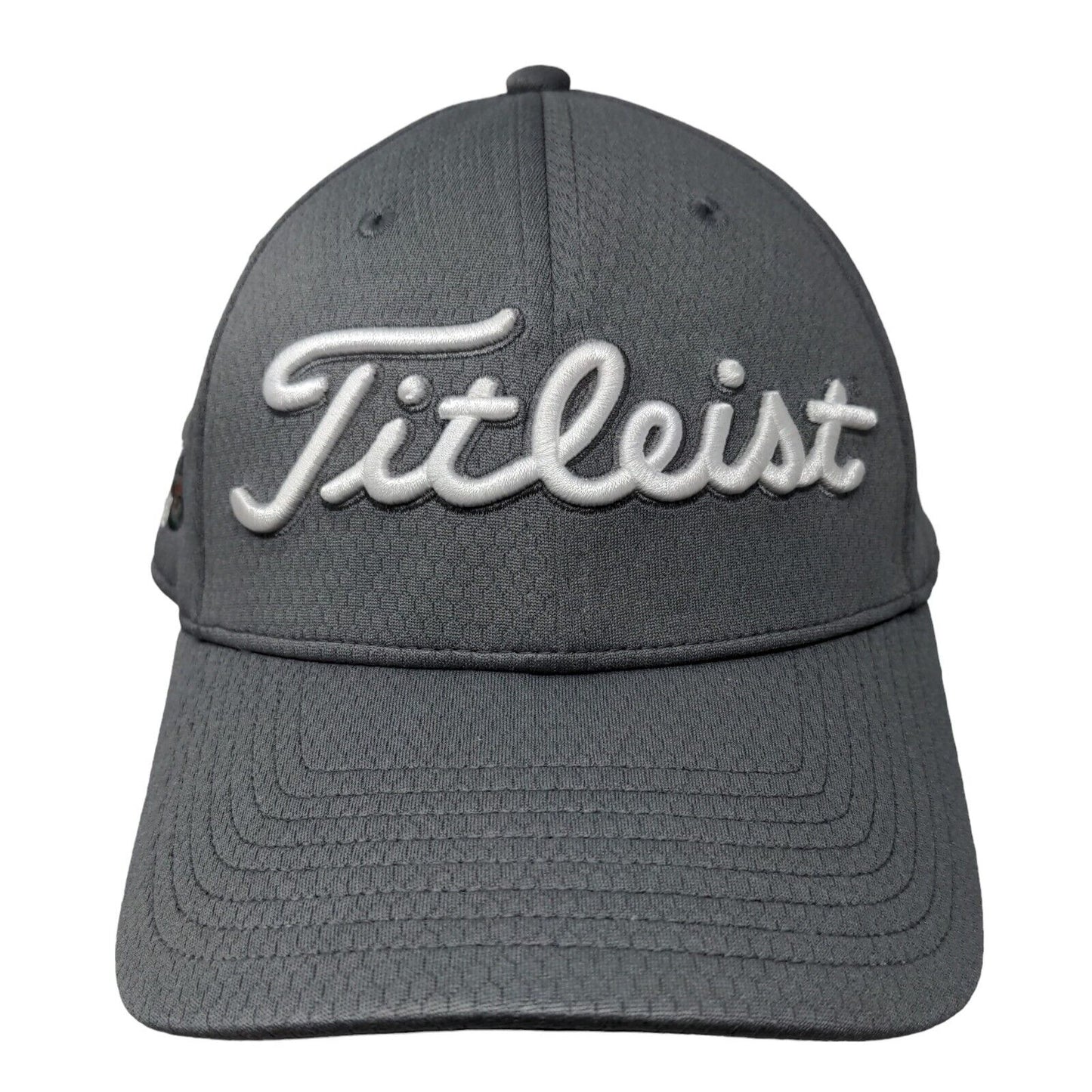 Titleist Cypress Run Fitted Hat Gray M/L Golf's Sym Embroidered 6 Panel