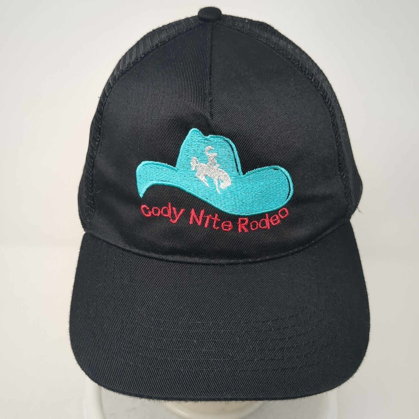 Cody Nite Rodeo Snapbck Trucker Hat Black One Size Adjustable Mesh Back Otto