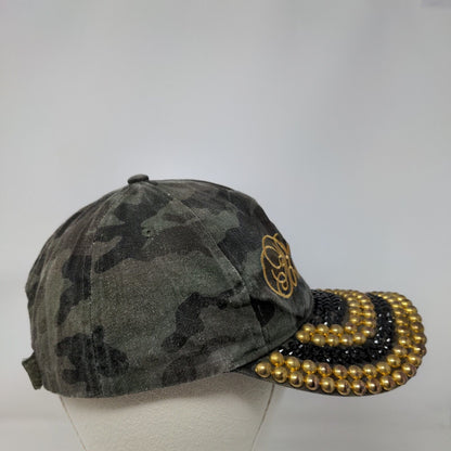 Blessed Strapback Hat Camouflage OSFA Bling Studded Embroidered 6 Panel