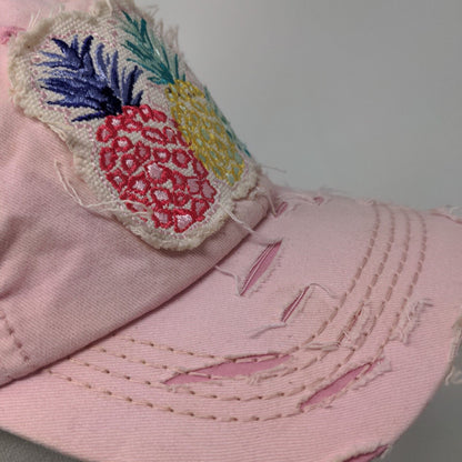 Pineapple Hello Summer Strapback Hat Pink One Size 4350 District