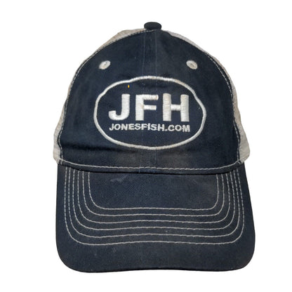 JFH Jonesfish.com Strapback Mesh Back Trucker Hat Blue One Size