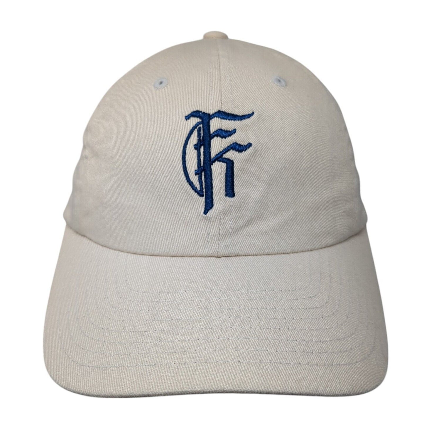 Monogram Fitted Hat Tan S-M Embroidered Flexfit Yupoong Vent Holes