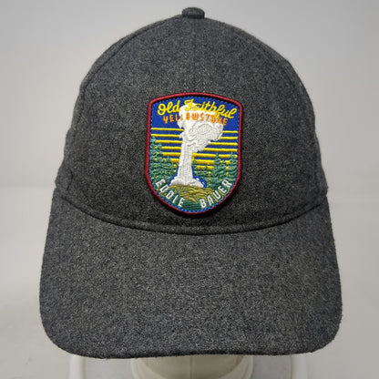 Eddie Bauer Baseball Cap Gray One Size Yellowstone Old Faithful Wool Hat