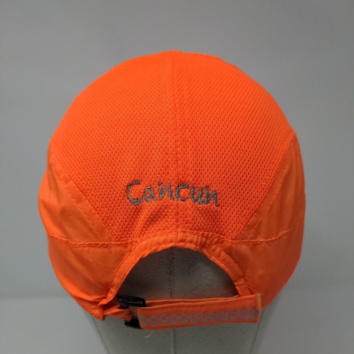 Fish Strapback Hat Orange One Size Adjustable Embroidered Cancun
