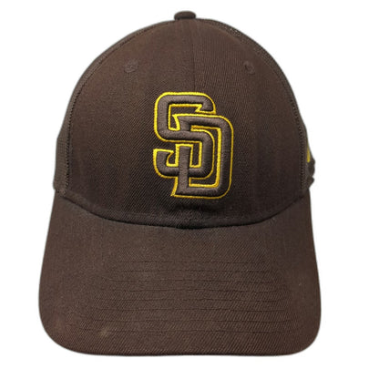 San Diego Padres MLB New Era Baseball Cap Brown L Mesh Back Stretch Fit Hat