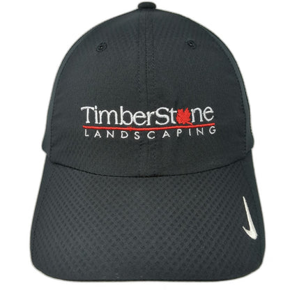 Nike Baseball Cap Black One Size Strapback TimberStone Landscaping Golf Hat