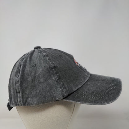 Mushroom Slideback Hat Gray One Size Embroidered Adjustable 6 Panel