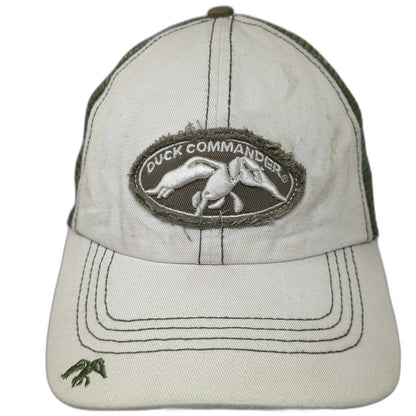 Duck Commander Baseball Cap Beige Green One Size Mesh Back Arise Kill Eat Hat