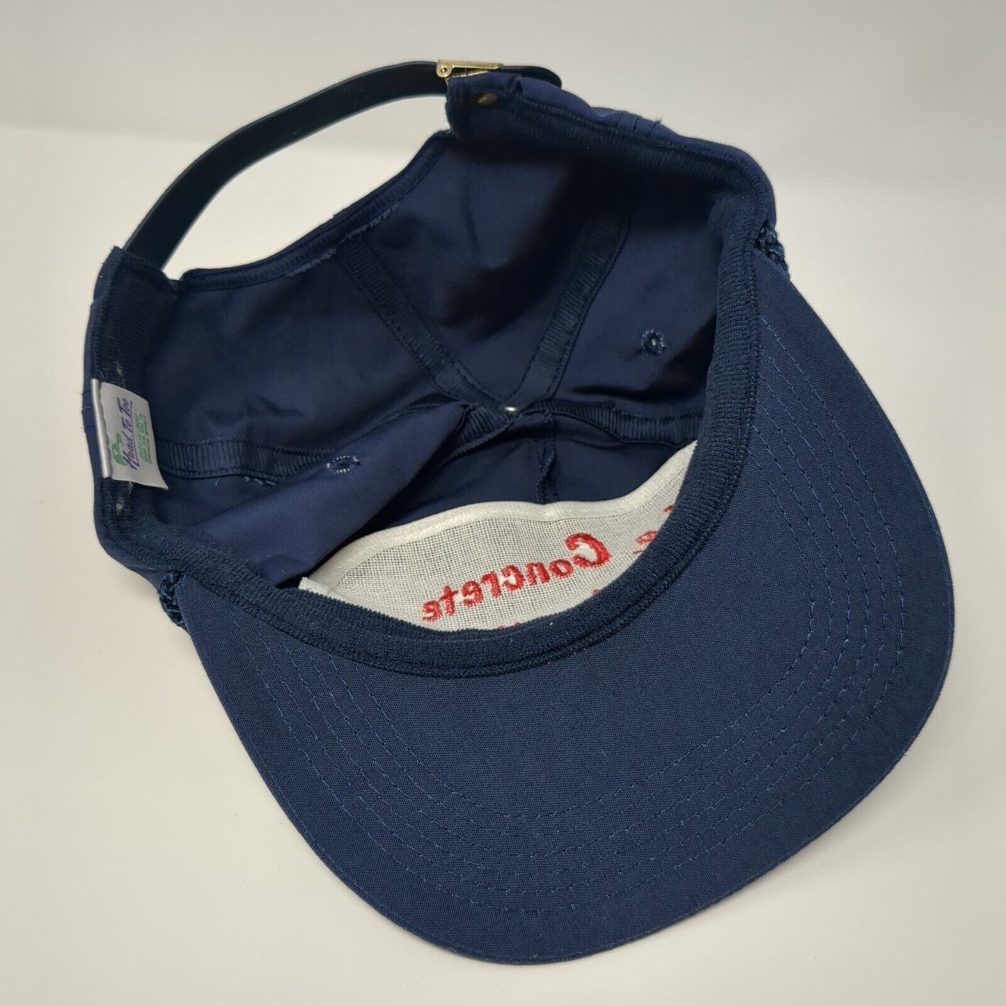 Top Concrete Construction Slideback Rope Hat Blue OSFA Embroidered