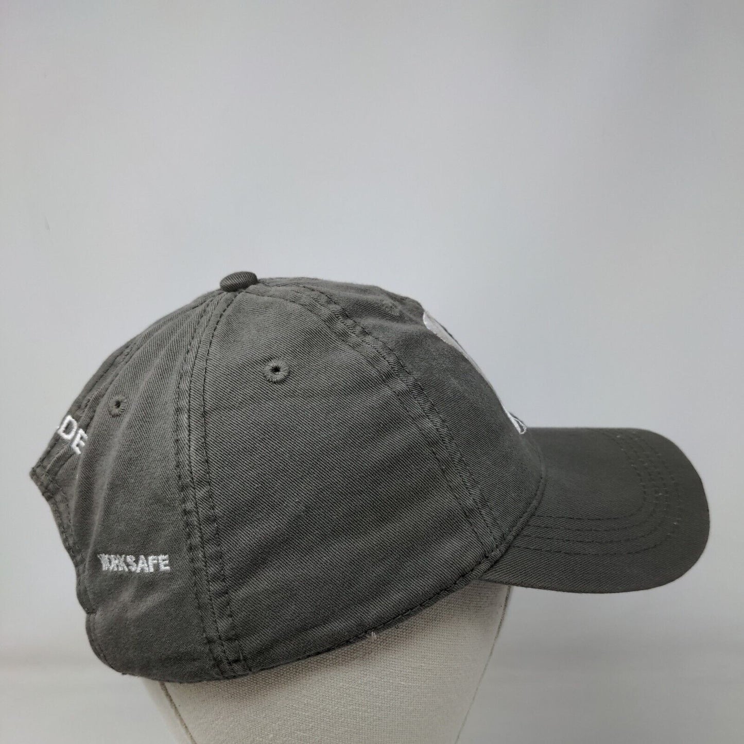 Eldeco Live Safe Work Safe Slideback Hat Gray One Size Embroidered Cap America