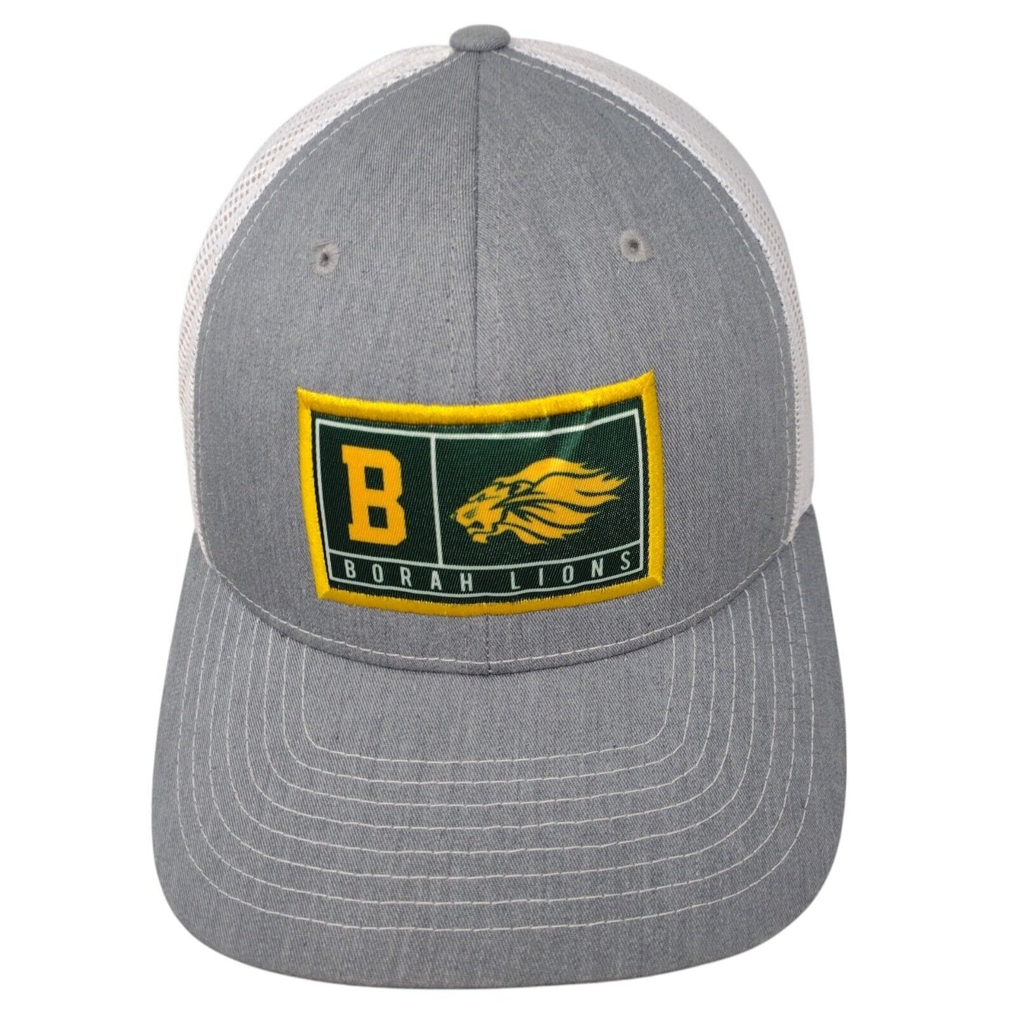 Borah Lions Patch Snapback Mesh Back Trucker Hat Gray OSFA Richardson