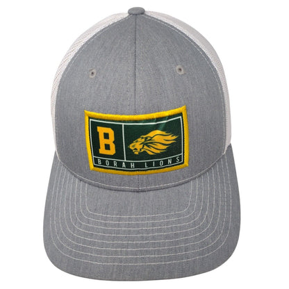 Borah Lions Patch Snapback Mesh Back Trucker Hat Gray OSFA Richardson
