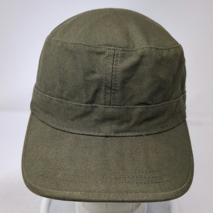 Decky Army Cap Green One Size Cotton Strapback Military Style Solid Plain Hat