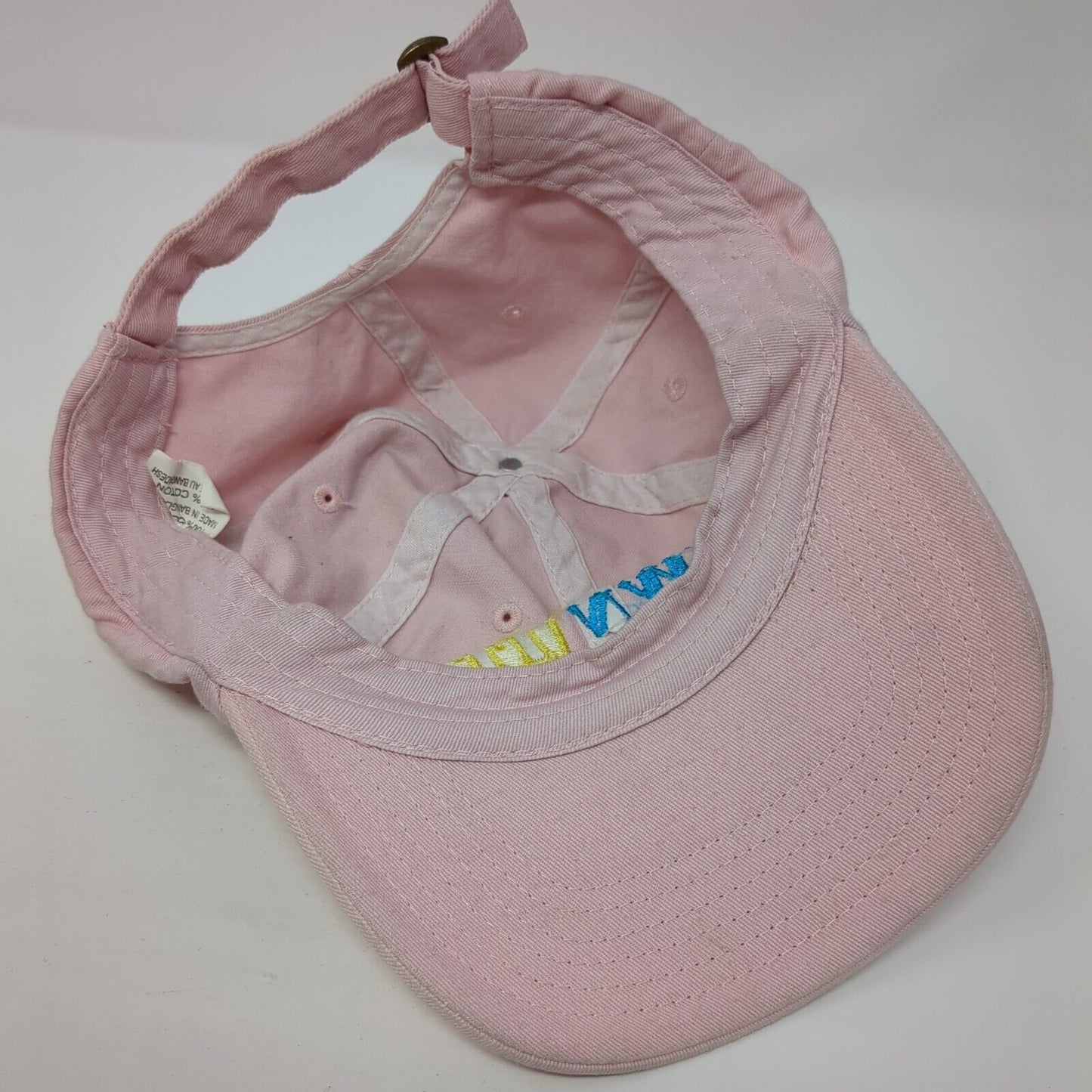 Own It Slideback Hat Pink One Size Adjustable Embroidered 6 Panel Cotton