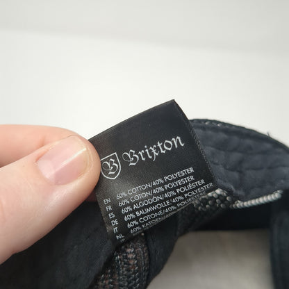 Brixton Mfg Co. Snapback Trucker Hat Black One Size Adjustable Embroidered