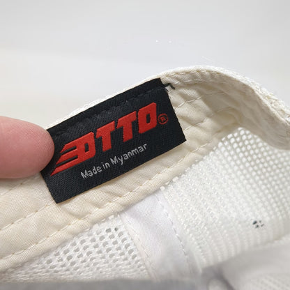 OTTO Trucker Hat Black White One Size C&B Trailers Logo Mesh Snapback 2-Tone