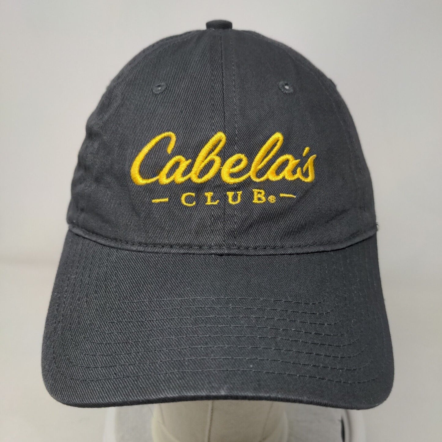 Cabela's Club Slideback Hat Gray OSFM Embroidered 6 Panel Vent Holes
