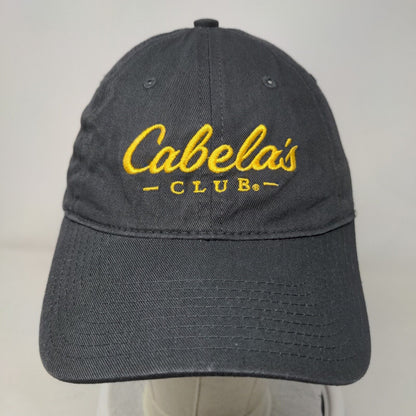 Cabela's Club Slideback Hat Gray OSFM Embroidered 6 Panel Vent Holes