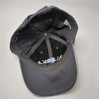 Alaska Strapback Hat Gray OSFM Adjustable Embroidered Solid ACE USA